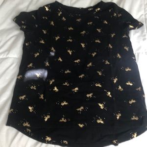 Old navy gold unicorn black t-shirt Super cute.